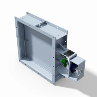 Vanne registre à persiennes à lames orientables type AMM710