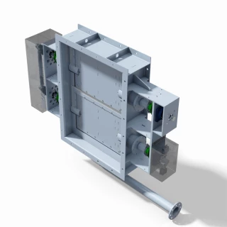 Vanne registre multi-lames orientables avec système d'étanchéité à l'air pour une étanchéité totale à 100% type AMM720T