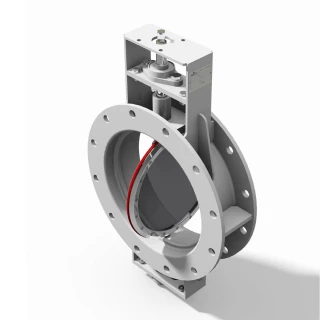 Vanne registre papillon double excentration à étanchéité totale (zéro fuite) pour fluides corrosifs type AMM740PH