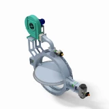 Vanne registre papillon à double volet avec système d’étanchéité par air garantissant une étanchéité totale à 100 % type AMM750