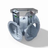 Vanne registre papillon by-pass trois voies type AMM755