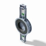 Vanne registre papillon avec revêtement réfractaire type AMM786