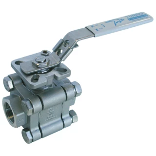 Vanne boisseau sphérique 3 pièces avec tirants noyés en inox F/F PN137/100