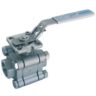 Vanne boisseau sphérique 3 pièces avec tirants noyés en inox à souder SW PN137/PN100